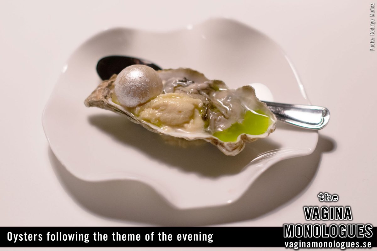 Oysters following the theme of the evening.