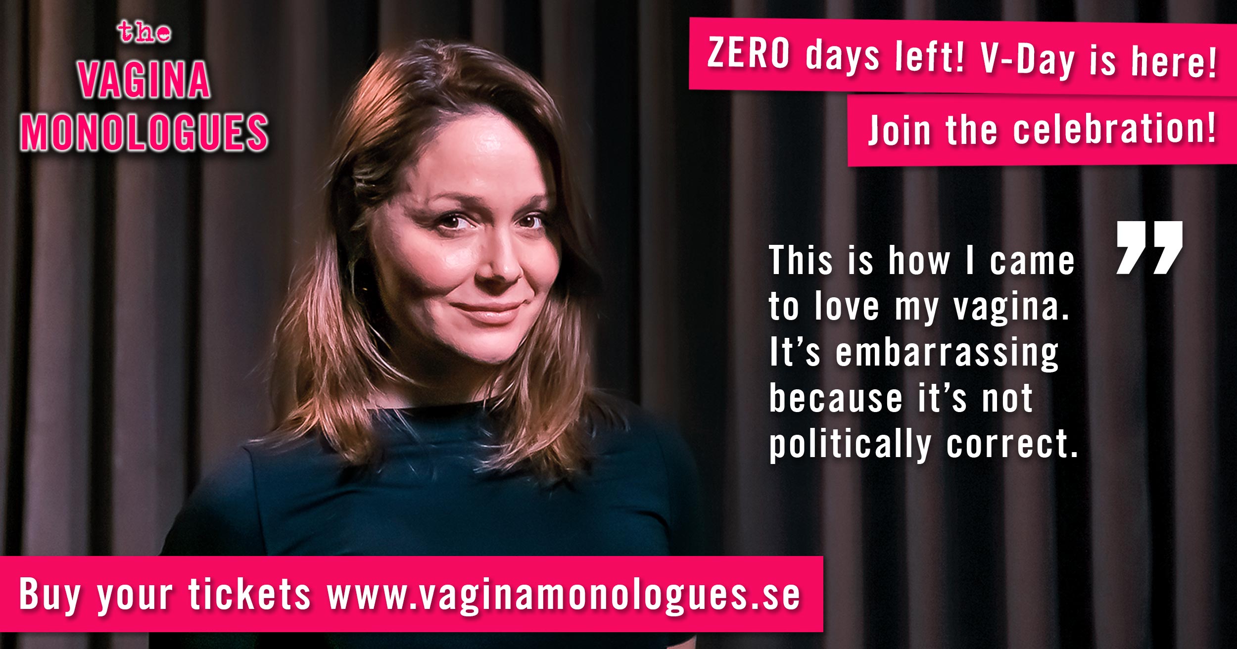 Berna is performing at The Vagina Monologues on 6th March 2020. Buy tickets at vaginamonologues.se!